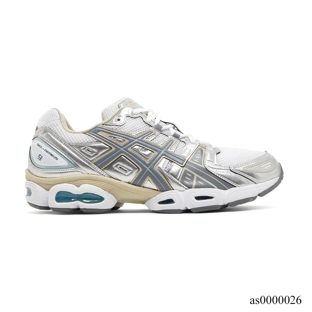 AS Gel Nimbus 9 White Steel Grey Shoes Sneakers – as0000026