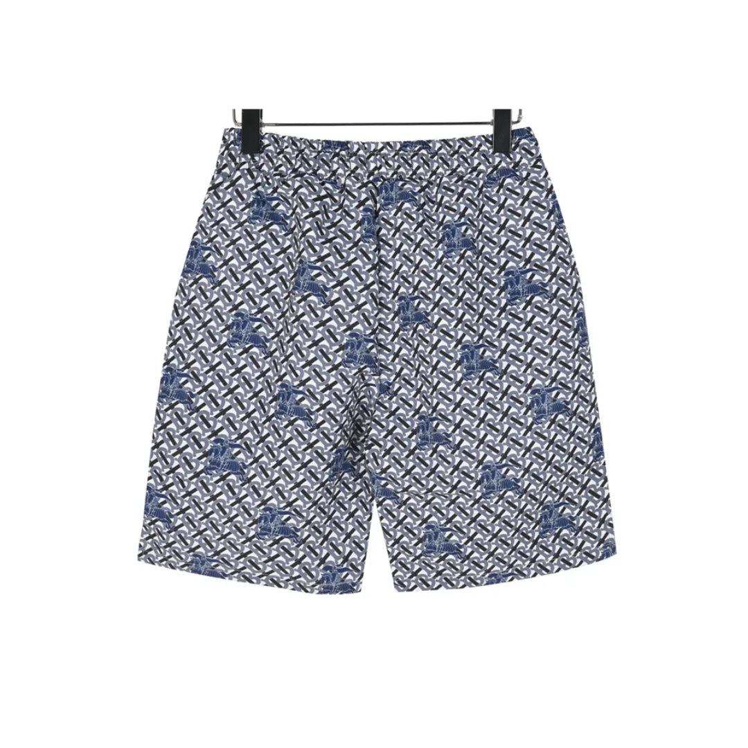 BUR All-Over Monogram Knight Shorts in Navy - 370 – bbr0000370 image 1