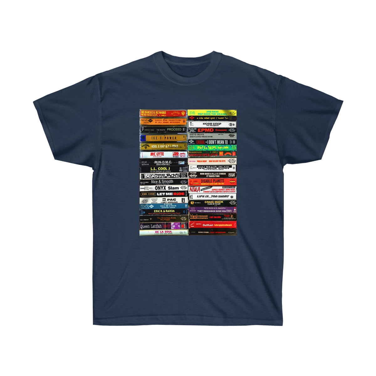 Rap Tapes Black Men T-Shirt - Navy, 2XL image