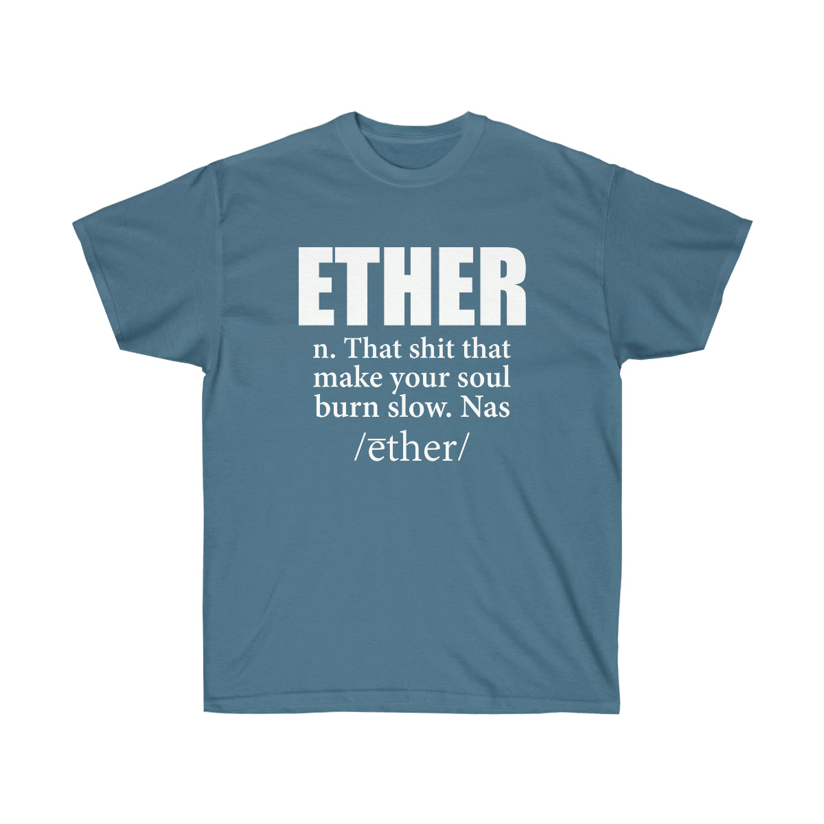 Ether Nas Men T-Shirt - Indigo Blue, S image