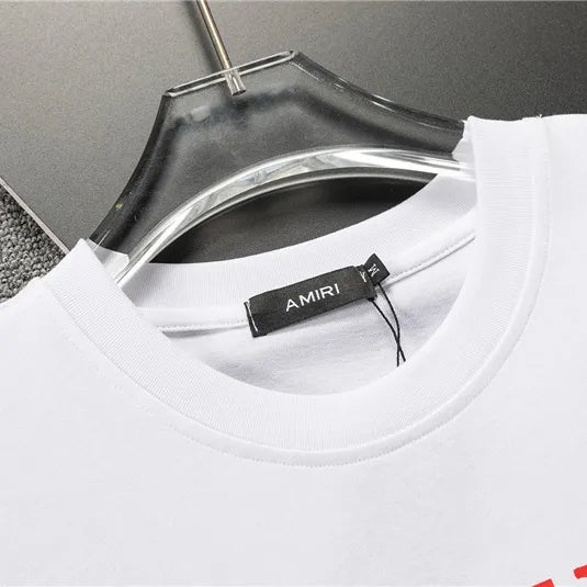 AM Logo-print Cotton T-shirt in White - 278 - ami0000278 image 12