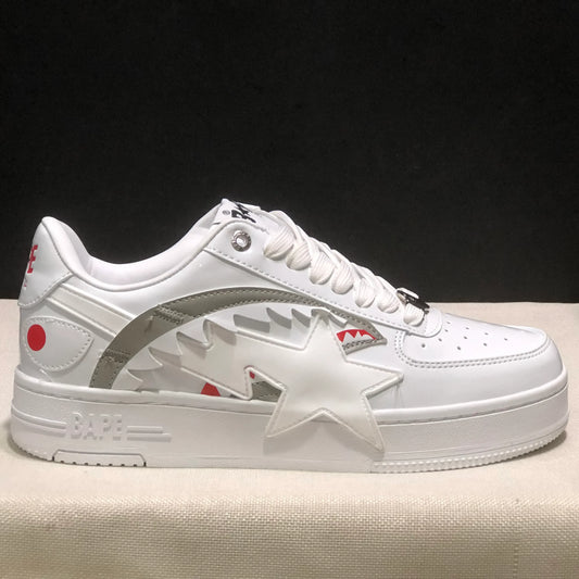A Bathing Ape Bape Sta OS Shark White Shoes Sneakers - nk0005514 image 2