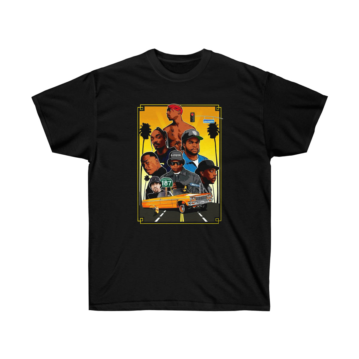 RAP 90's West Coast Legends Men Shirt - Black, L image