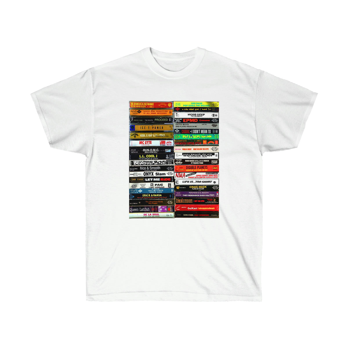 Rap Tapes Black Men T-Shirt - White, 3XL image
