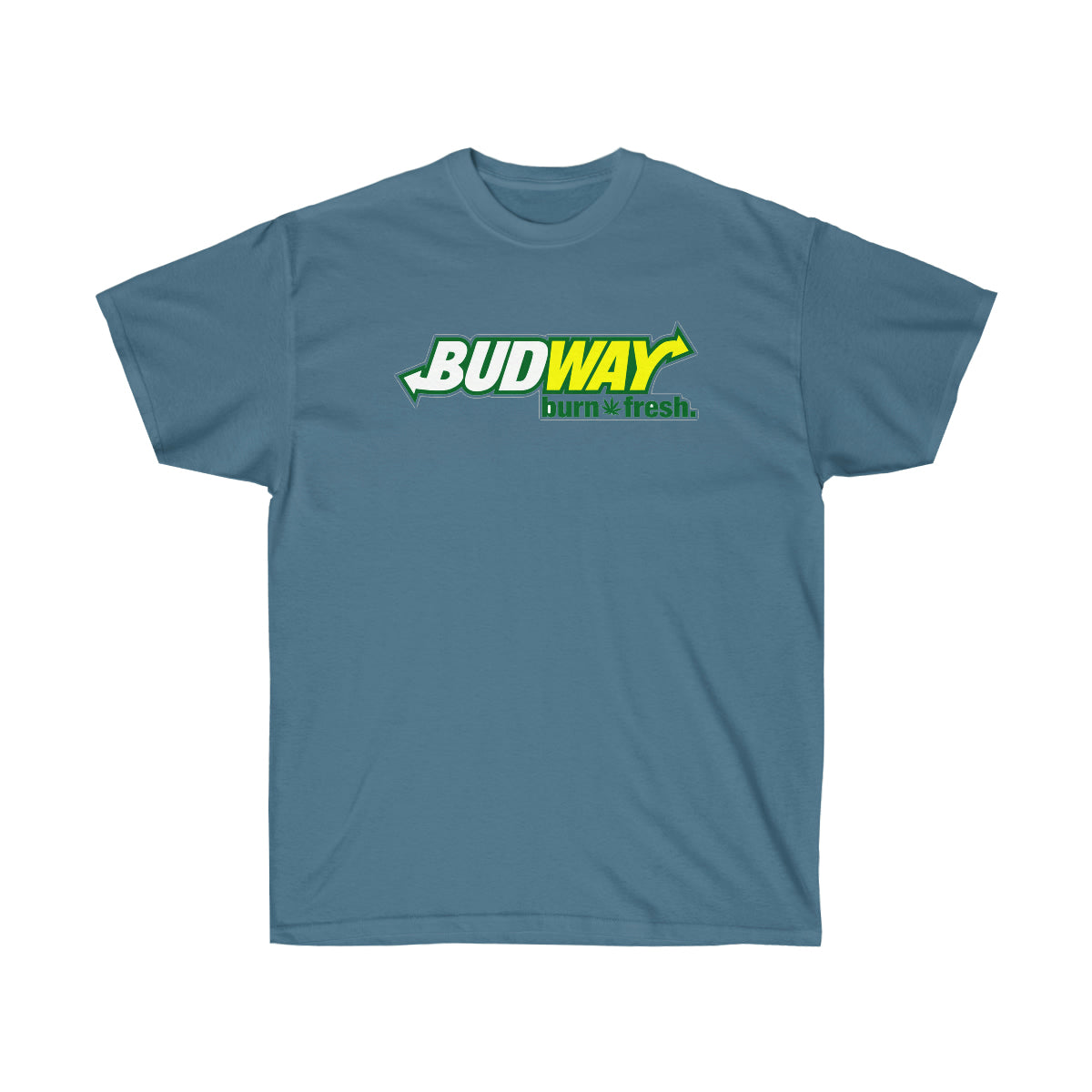 Budway Burn Fresh White Men T-Shirt - Indigo Blue, 3XL image