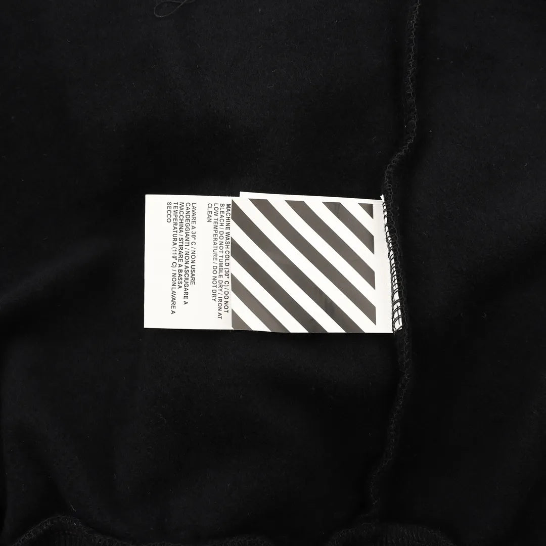 OW Diagonal Tape Arrows Hoodie in Black - 347 - owf0000347 image 5