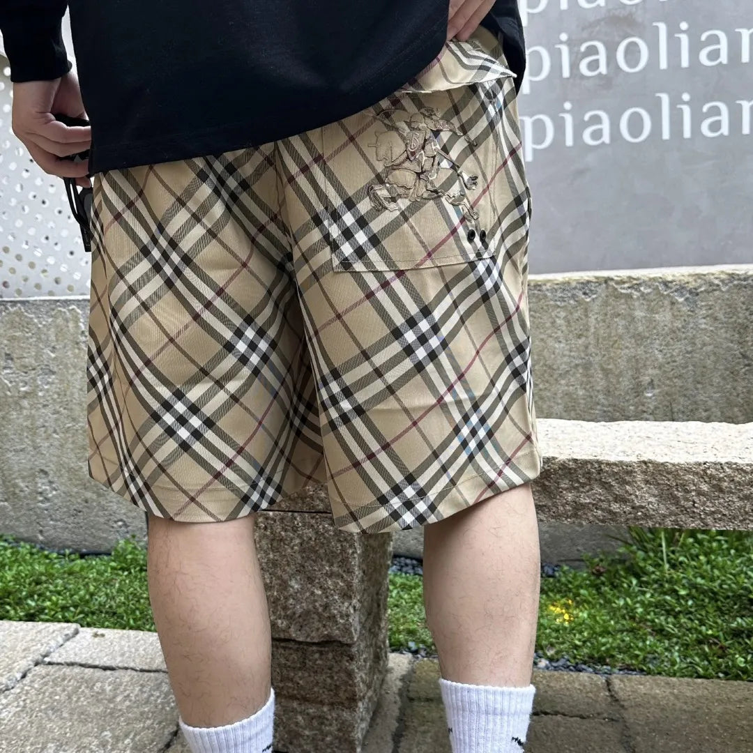 BUR Archive Check Knight Motif Shorts in Yellow - 378 - bbr0000378 image 5