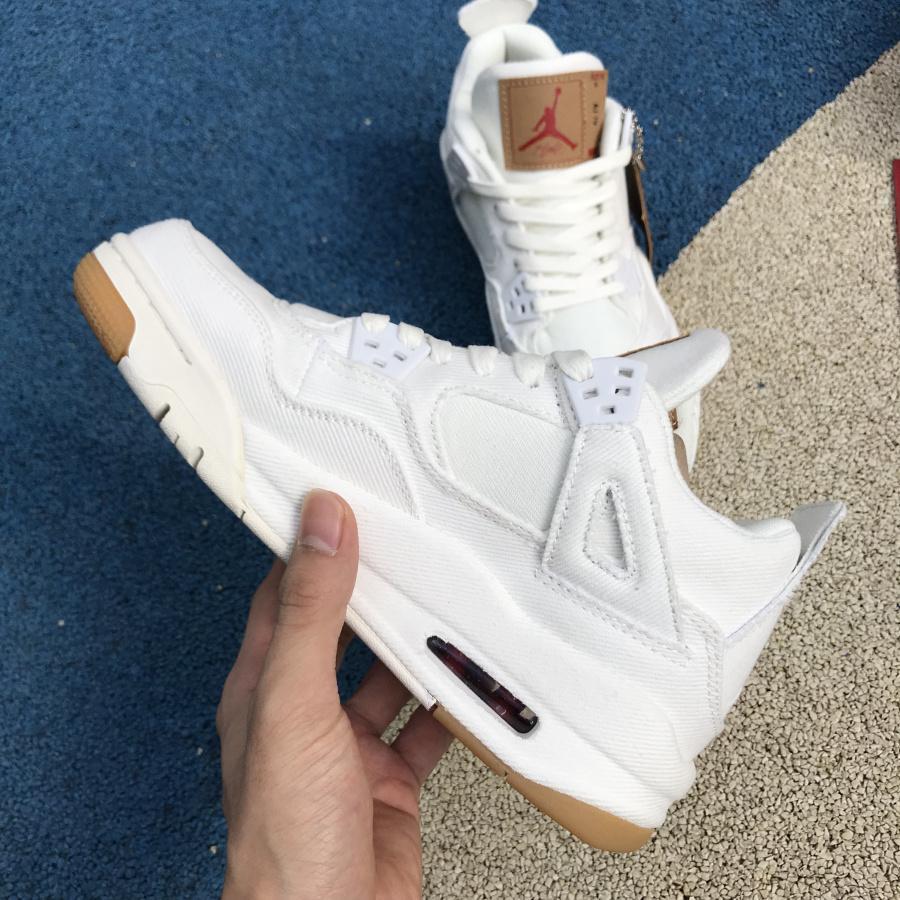 AJ 4 Retro Levi’s White (Levi’s Tag) Shoes Sneakers – nk0000657