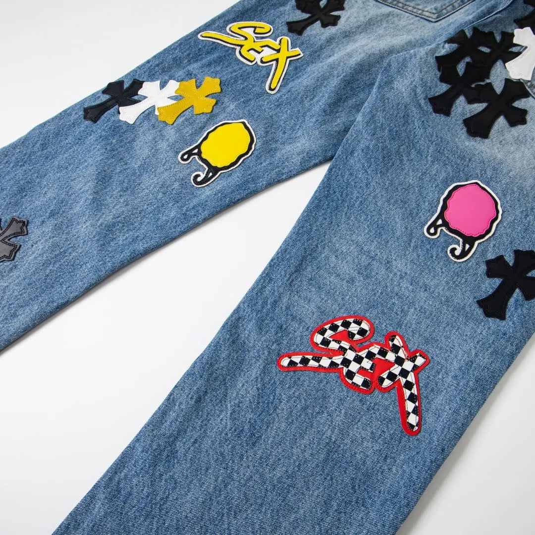 CH Cross Patch Jeans - CH0122 image 7