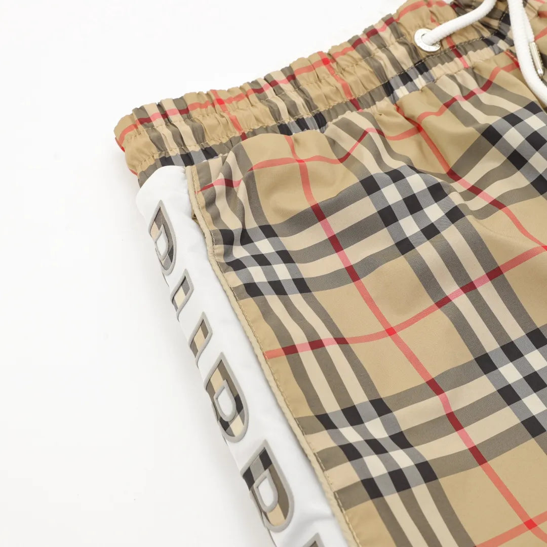 BUR Vintage Check Logo Panel Shorts - 376 - bbr0000376 image 4