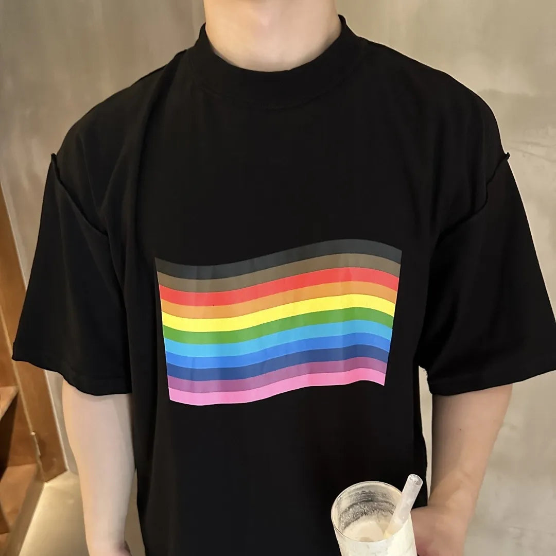 BLCG Pride Rainbow Flag T-shirt in Black - 605 - blcg0000605 image 9