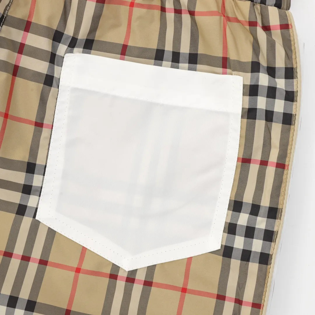 BUR Vintage Check Logo Panel Shorts - 376 - bbr0000376 image 5