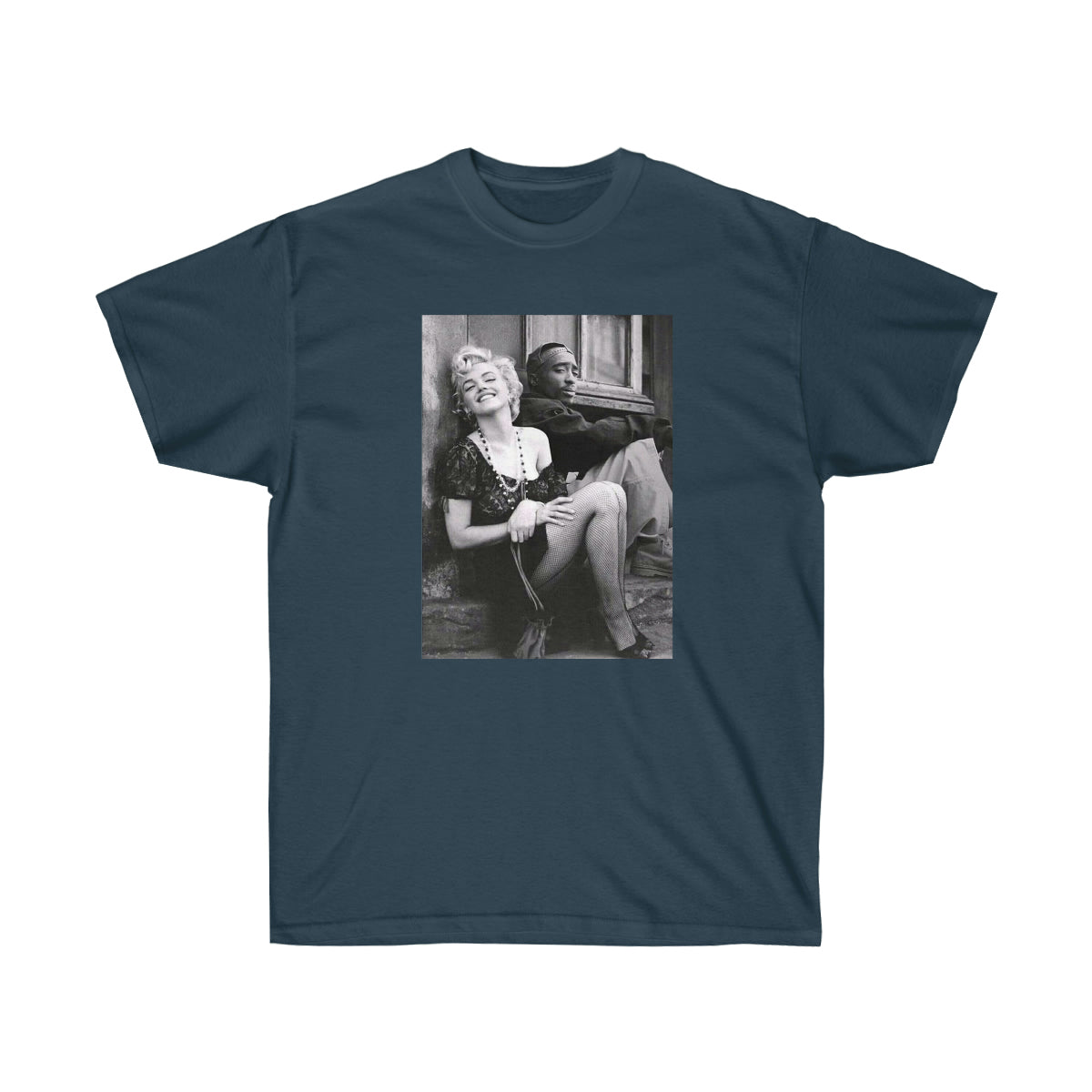 Marilyn Monroe &amp; 2Pac Men T-Shirt - Blue Dusk, S image