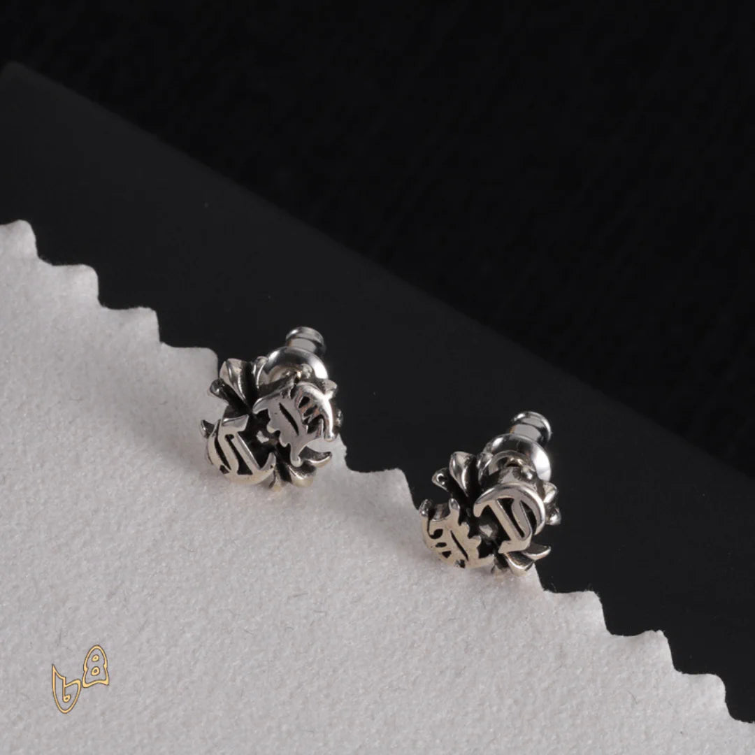 CH Flower Engraved Earrings – CH0154