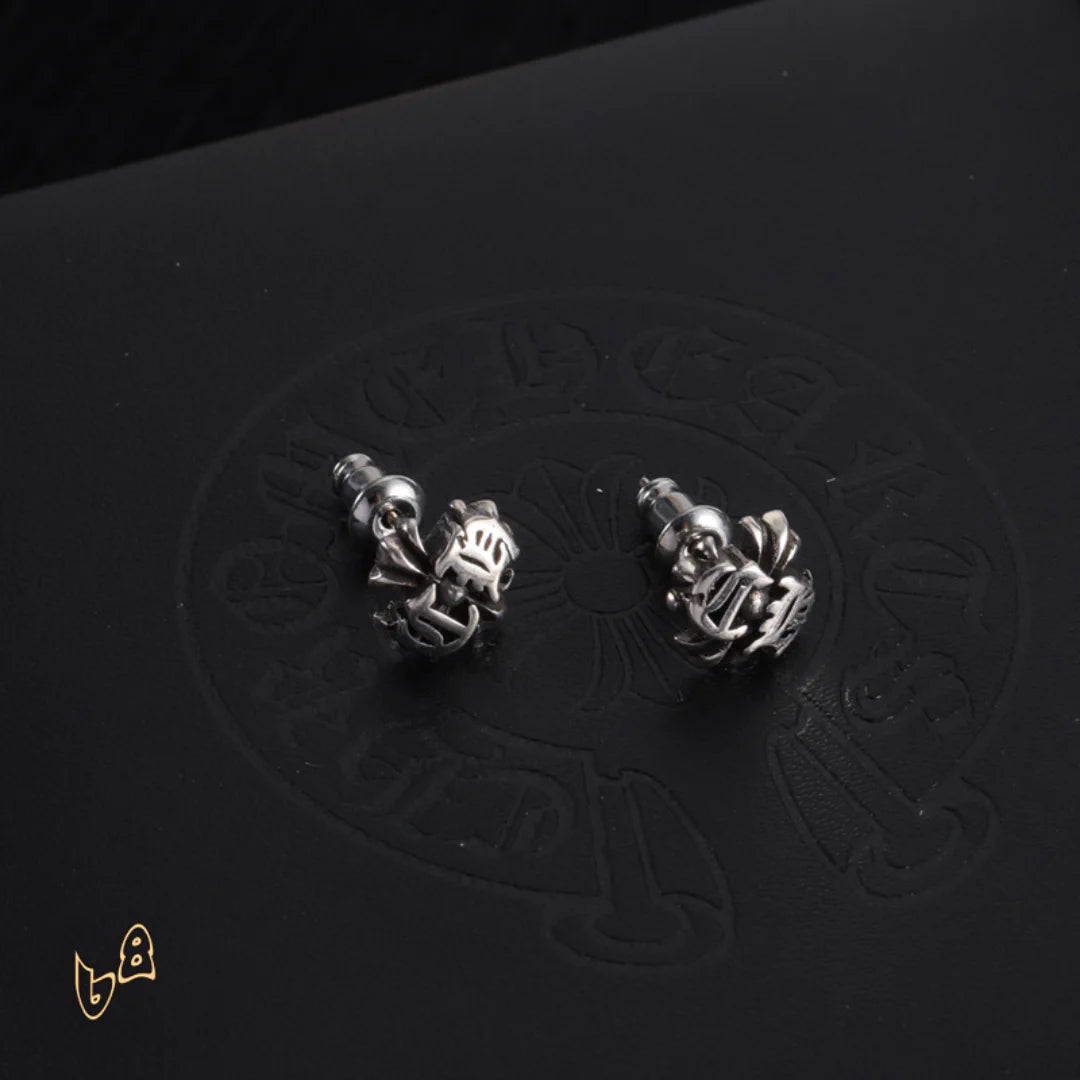 CH Flower Engraved Earrings – CH0154