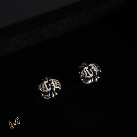 CH Flower Engraved Earrings – CH0154