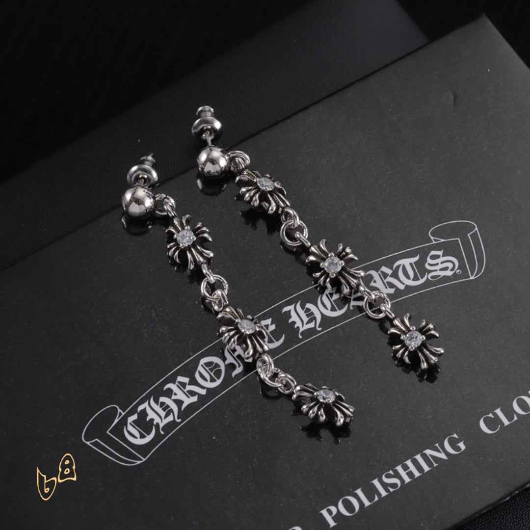 CH Cross Flower Charm Earrings – CH0159
