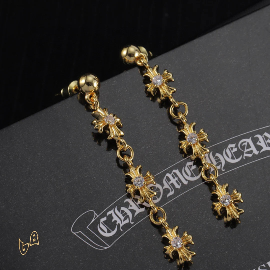 CH Cross Flower Charm Earrings – CH0159
