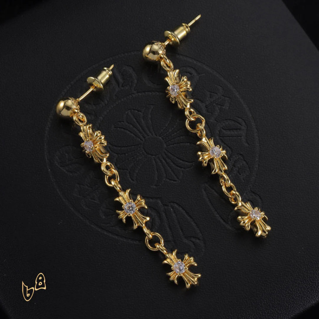 CH Cross Flower Charm Earrings – CH0159