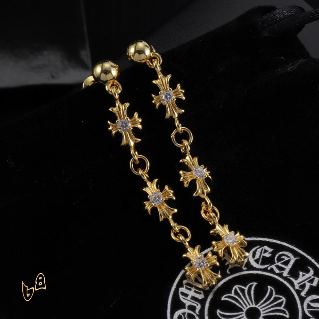 CH Cross Flower Charm Earrings – CH0159