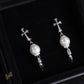 CH Cross Pearl Dangle Earrings – CH0167