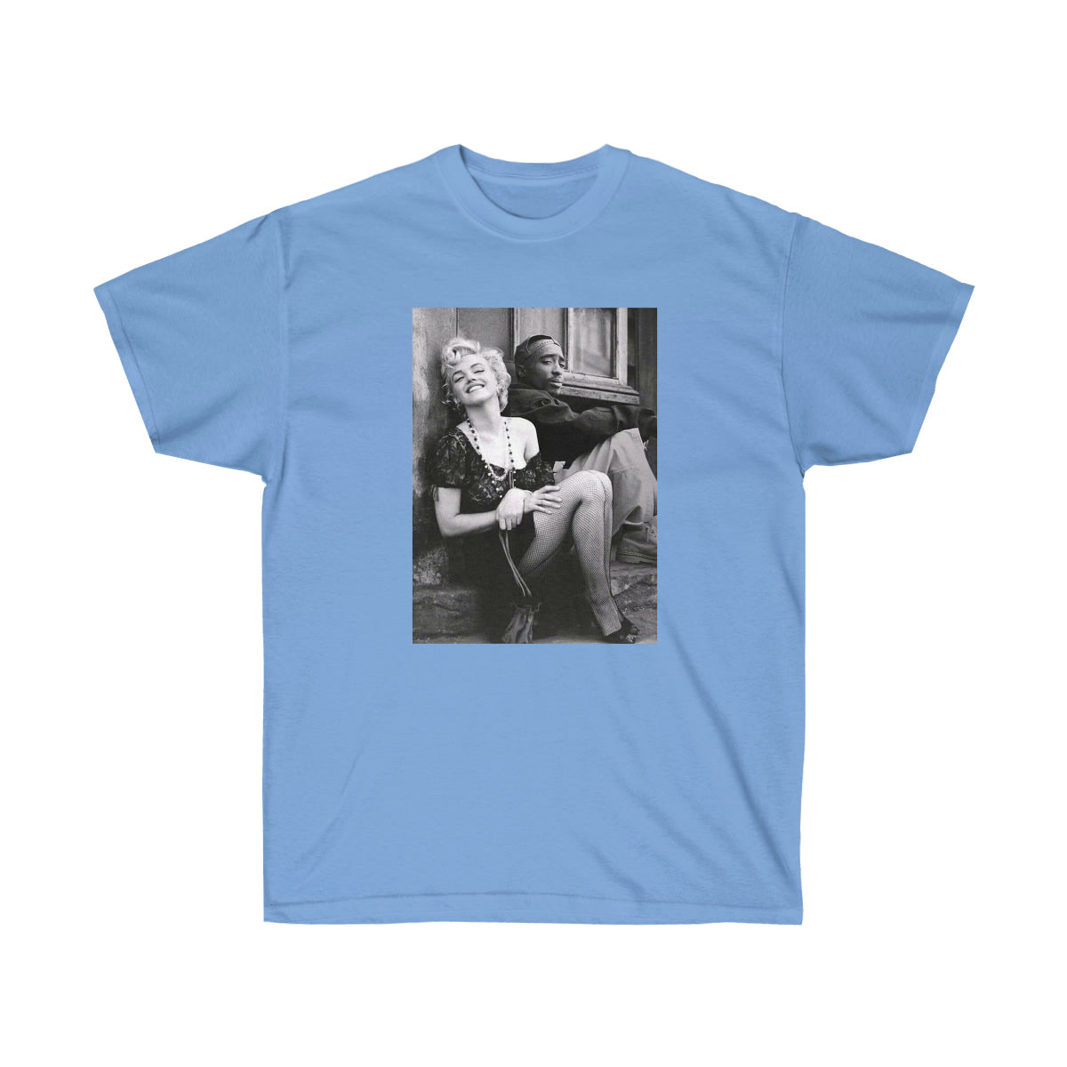Marilyn Monroe &amp; 2Pac Men T-Shirt - Carolina Blue, 2XL image