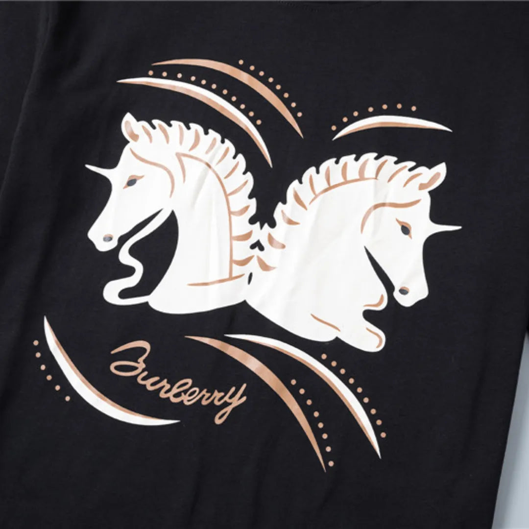 BUR Two Horses T-Shirt in Black - 388 - bbr0000388 image 7
