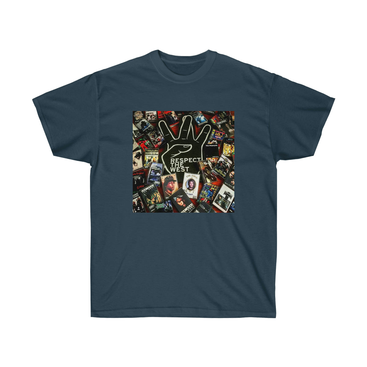 Rap Respect The West Men T-Shirt - Blue Dusk, XL image
