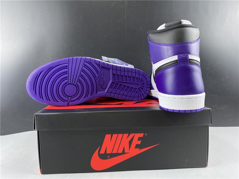 AJ 1 Retro High Court Purple White Shoes Sneakers – nk0000683
