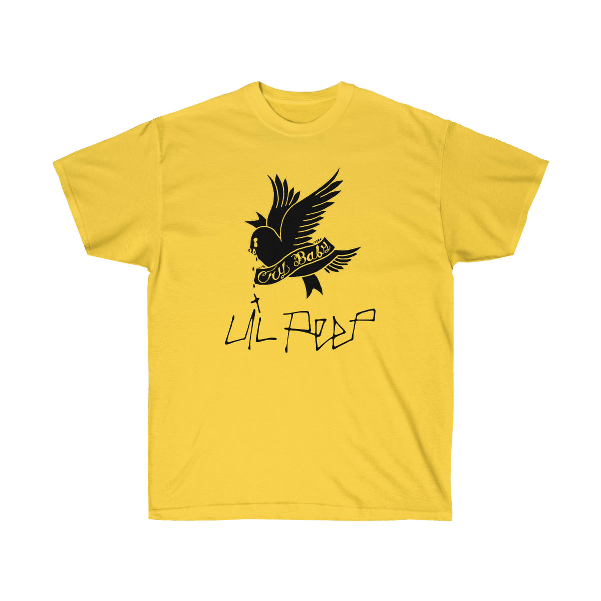 Crybaby Bird Black Men T-Shirt - Daisy, 3XL image