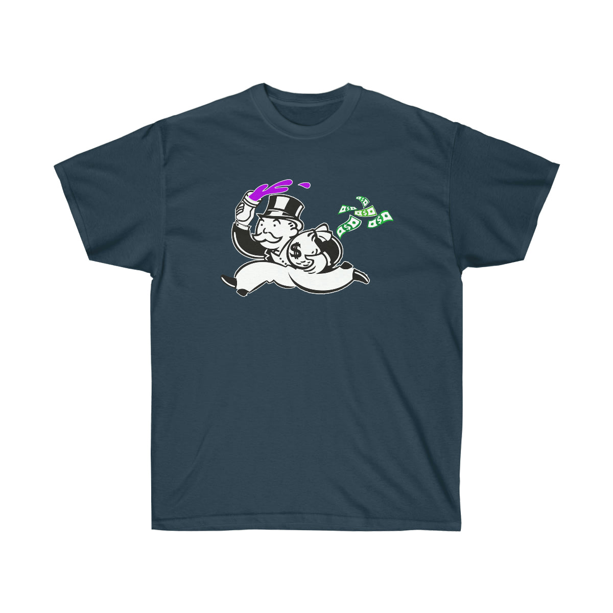 Mane Long Money Men T-Shirt - Blue Dusk, 4XL image