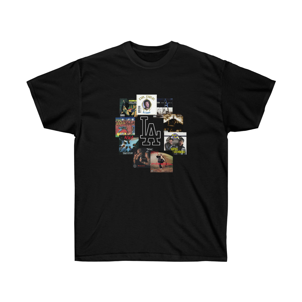 Rap LA Albums Men T-Shirt - Black, 3XL image