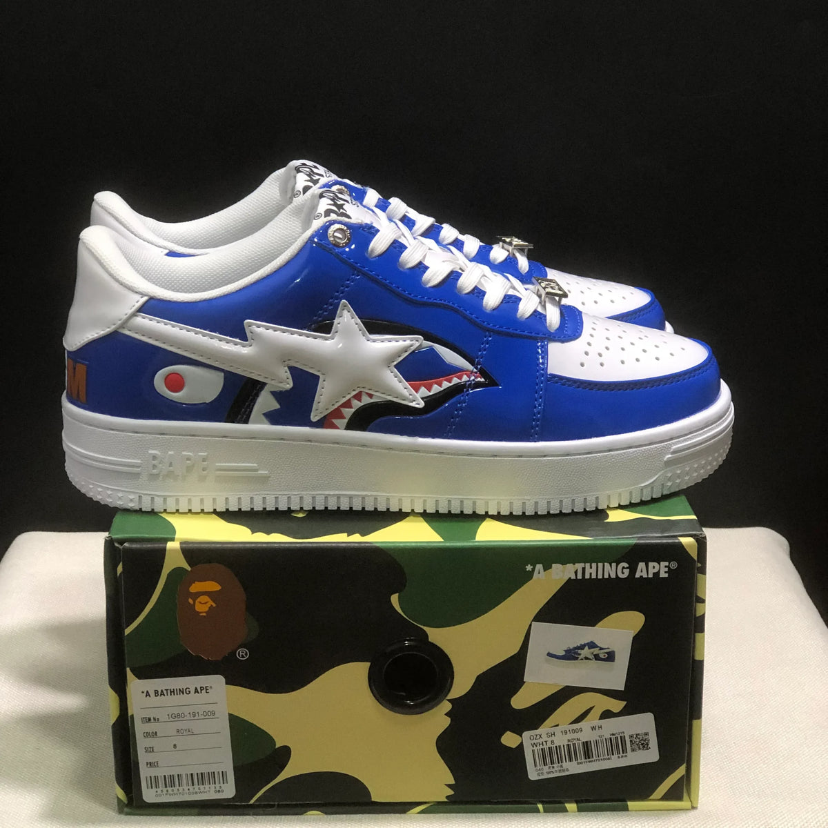 Bapesta Low M1 'Shark Face - Blue' Shoes Sneakers - nk0005526 image 8