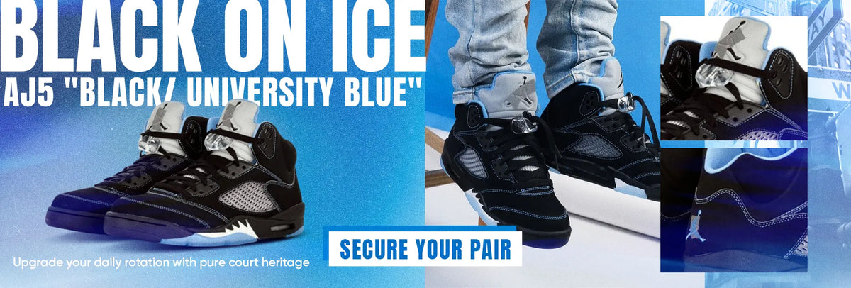 AJ 5 Black University Blue