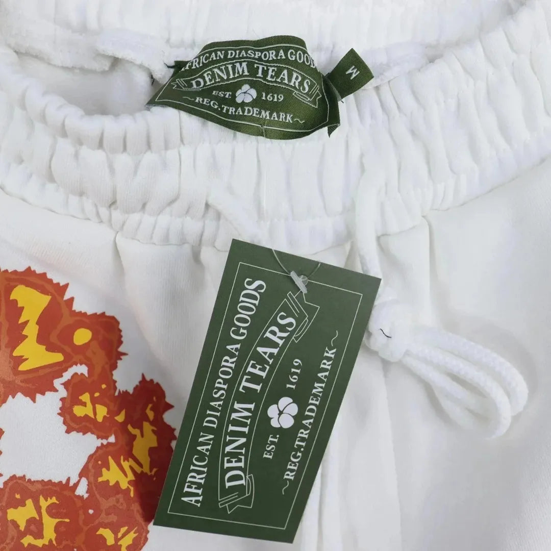 DT Set White & Orange Tee & Shorts – 142 – dt0000142