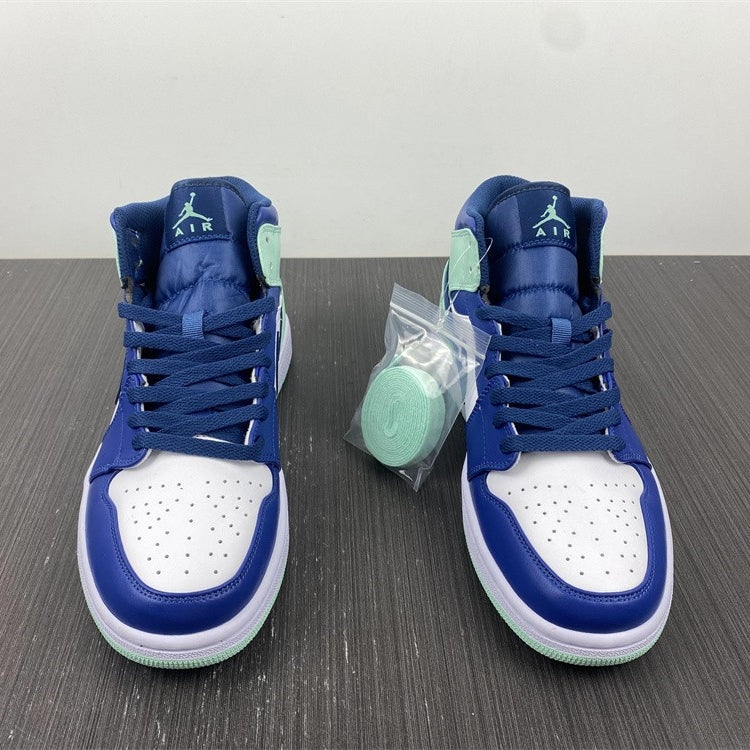 AJ  1 Mid Blue Mint Shoes Sneakers – nk0001998