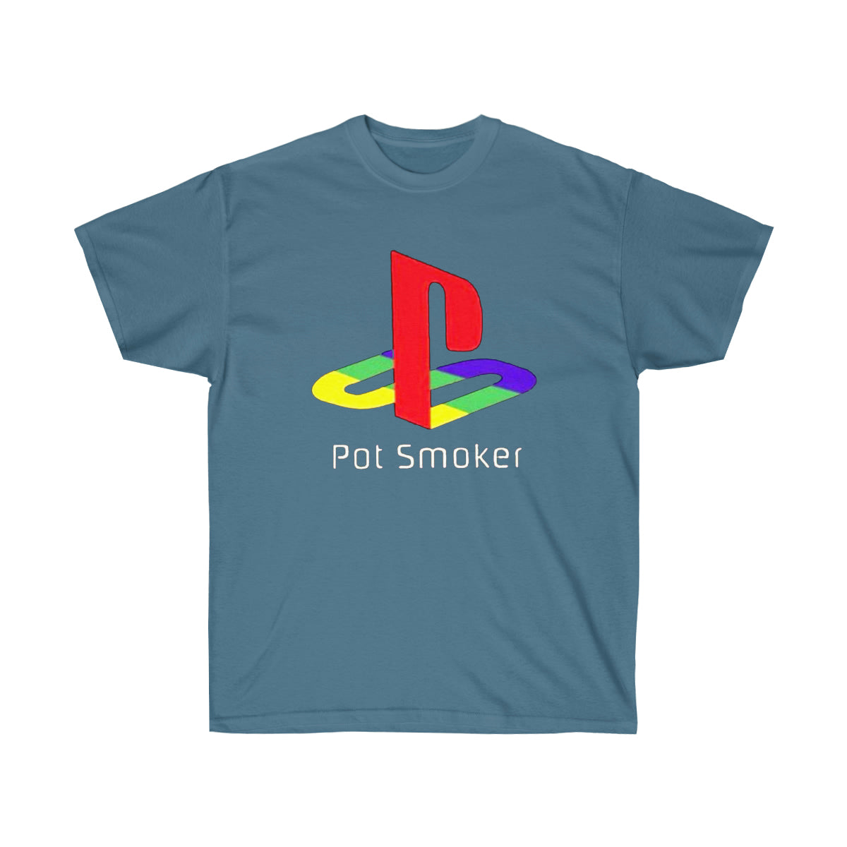 Pot Smoker Retro Men T-Shirt - Indigo Blue, S image