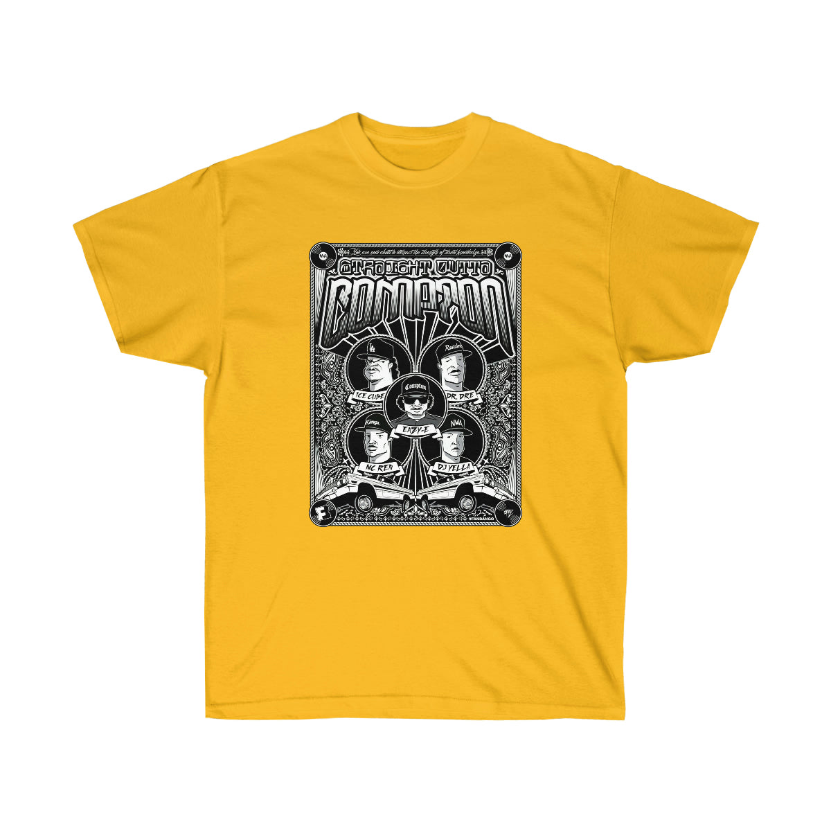 Rap Compton Men T-Shirt - Gold, M image