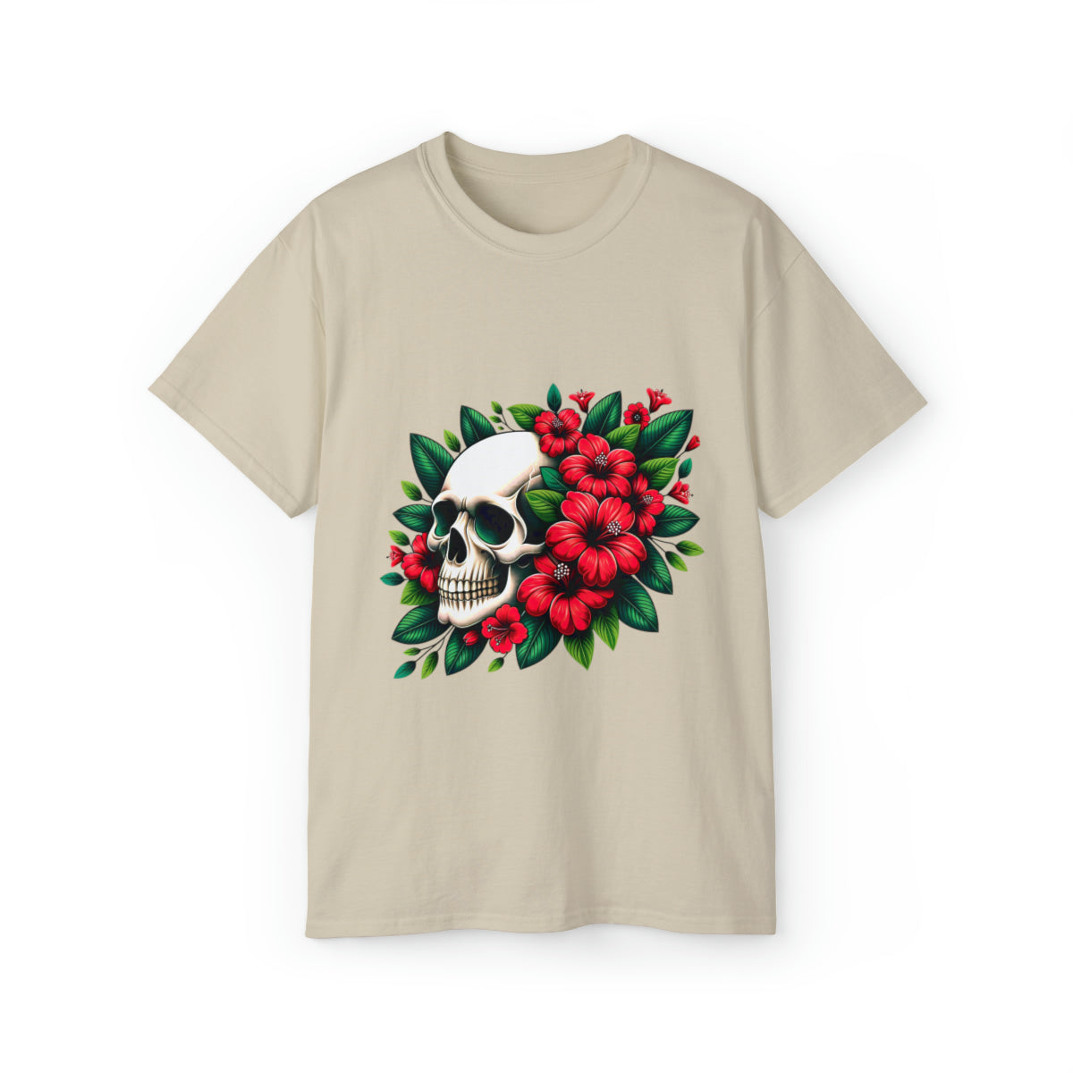 Flower Skull T-Shirt - Sand, XL image