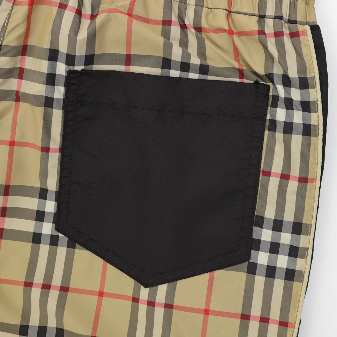 BUR Vintage Check Panel Black Shorts - 377 - bbr0000377 image 5