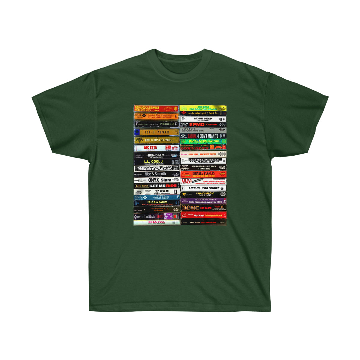 Rap Tapes Black Men T-Shirt - Forest Green, S image