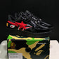 A Bathing Ape Bape Sta Low Shark Black Shoes Sneakers - nk0005517 image 2