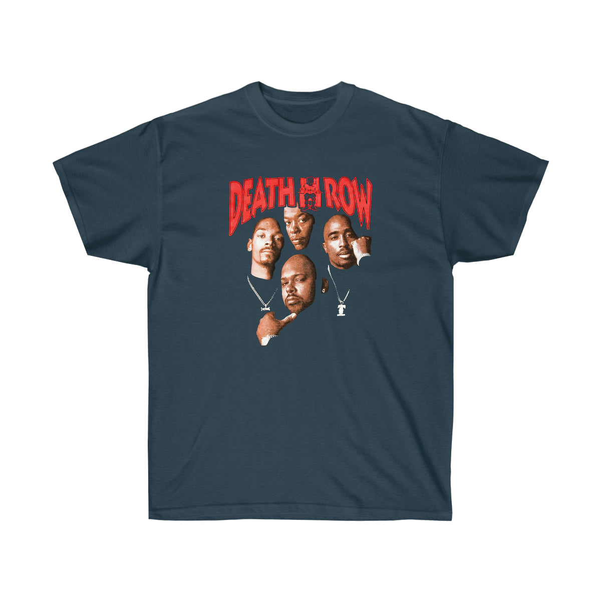 Rap Death Row Pic Men T-Shirt - Blue Dusk, S image