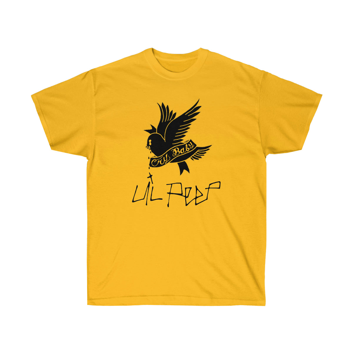 Crybaby Bird Black Men T-Shirt image 4