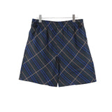 BUR Archive Check Knight Motif Shorts in Navy - 379 - bbr0000379 image 0