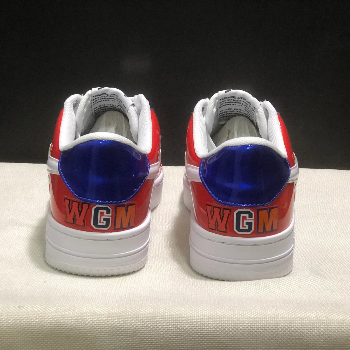 A Bathing Ape Bape Sta Low Patent Black Shoes Sneakers - nk0005522 image 7