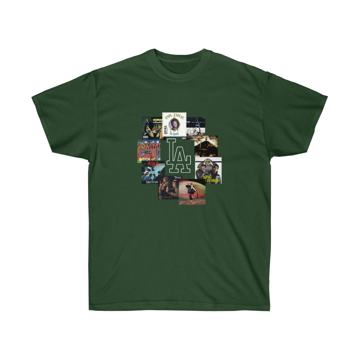 Rap LA Albums Men T-Shirt - Forest Green, 3XL image