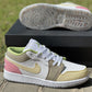 AJ 1 Low Pastel Grind Vivid Green Shoes Sneakers – nk0001987