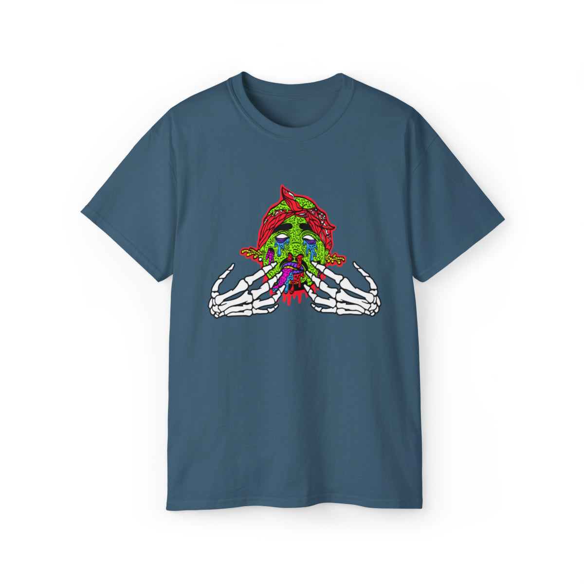2Pac Monster  T-Shirt - Indigo Blue, S image