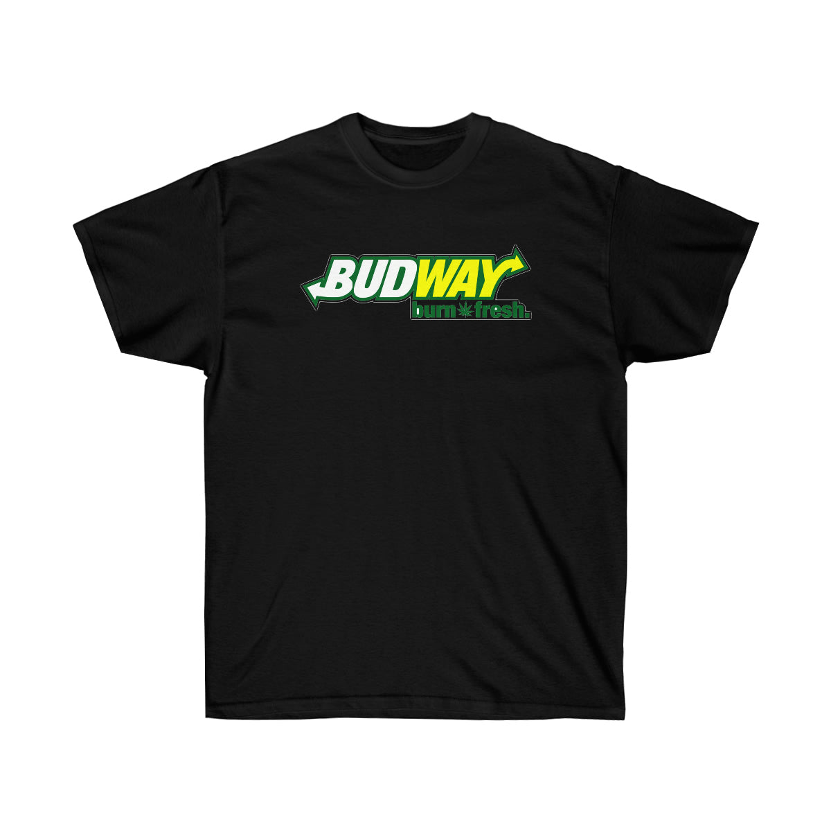 Budway Burn Fresh White Men T-Shirt - Black, L image